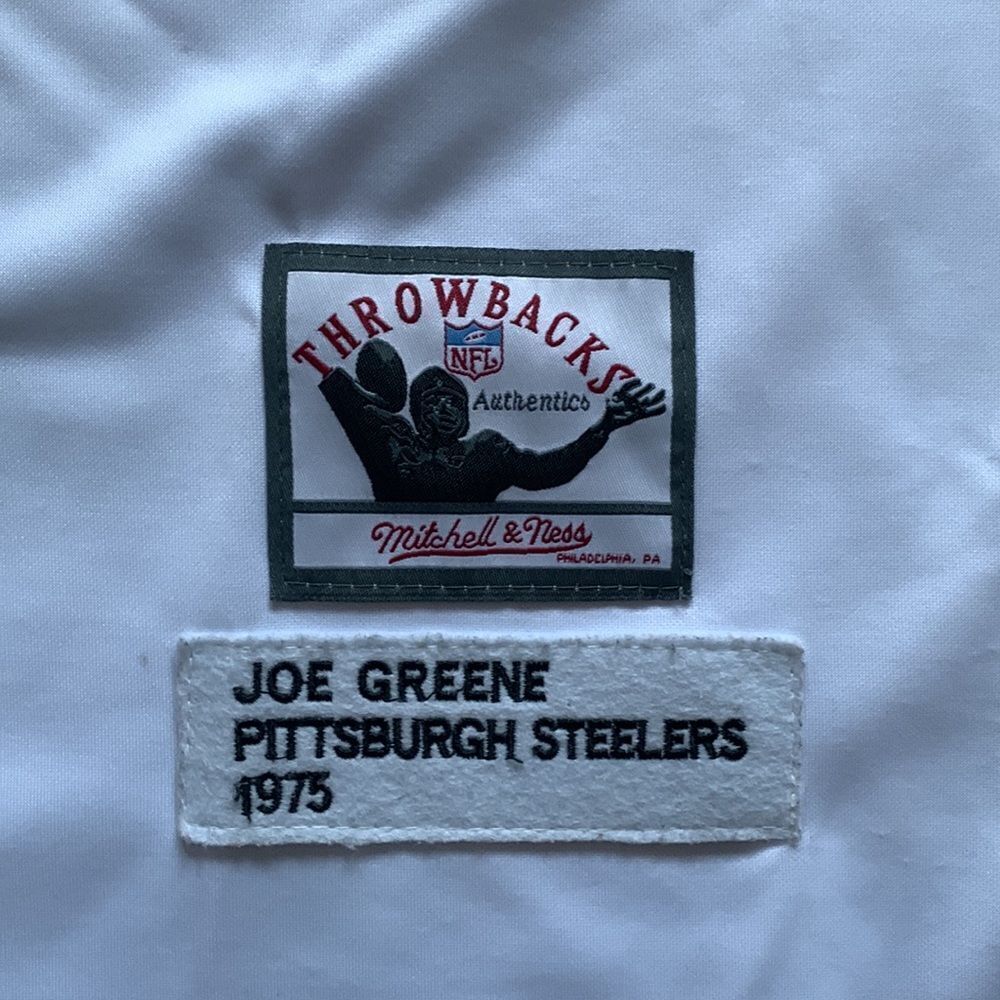 Mitchell & Ness Joe Greene Pittsburgh Steelers 1975 Throwback Jersey White 54 - Picture 3 of 6